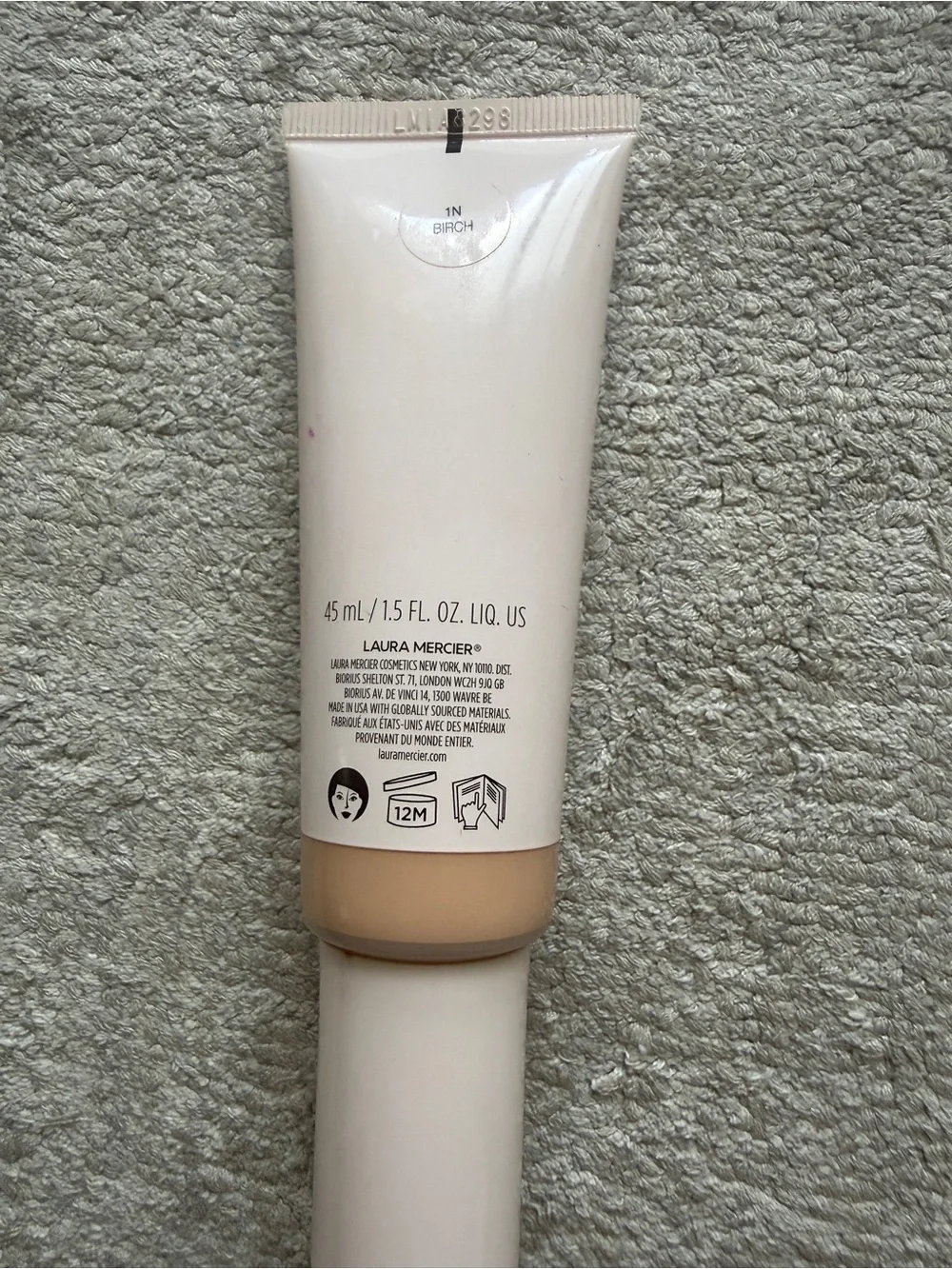 Laura Mercier skin tint natural dewy shade 1N birch